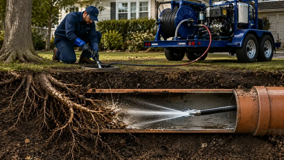 Tree Root Removal with Hydro Jetting in Nipomo